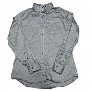 Teddy Stratford Shirt Mens Size 5 XL Grey Zip Fit Hidden Zipper Button Down